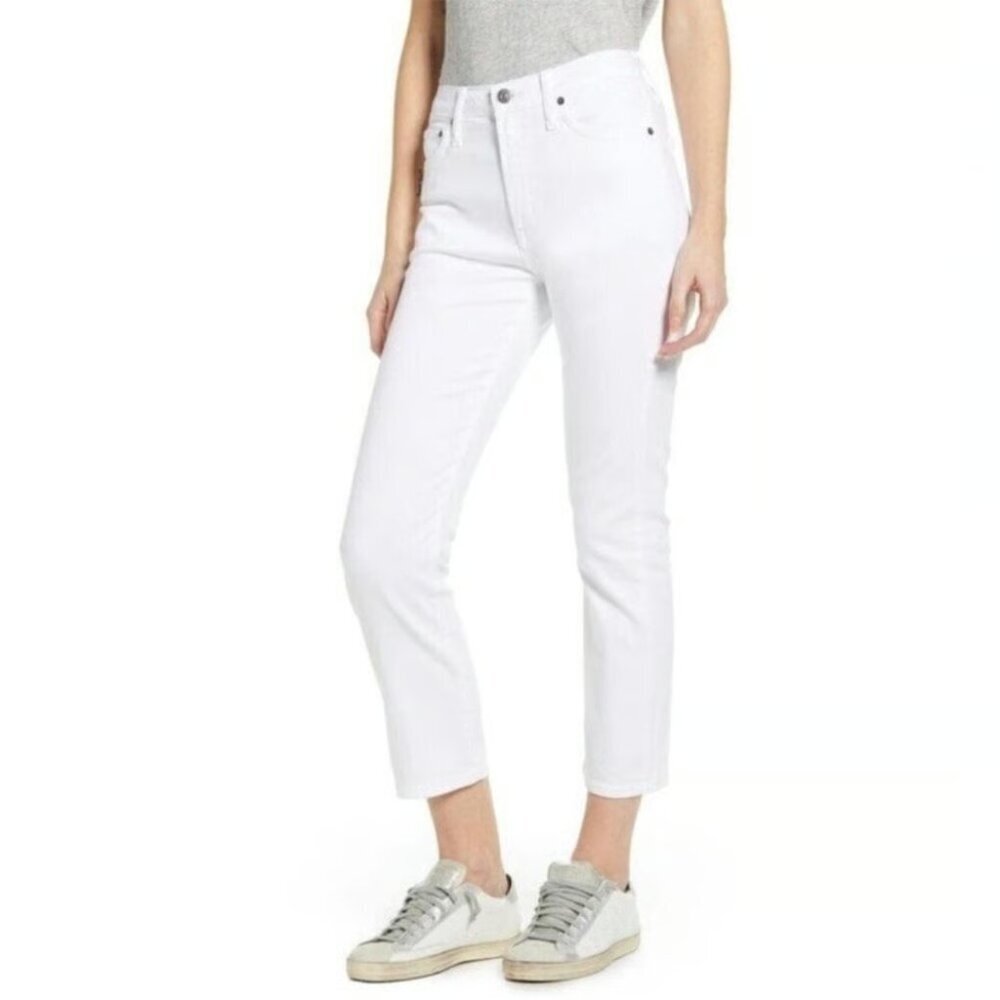 Edwin Jaime boyfriend jeans denim white ankle mid-rise women 25